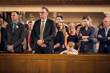 Hochzeitsgäste in der Kirche Rust