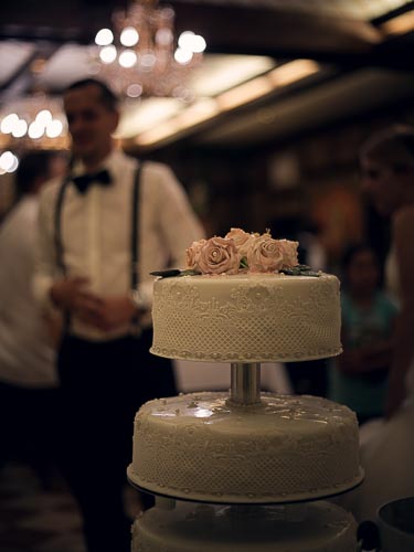 Hochzeitstorte bei Feier in Rust in der Ortenau