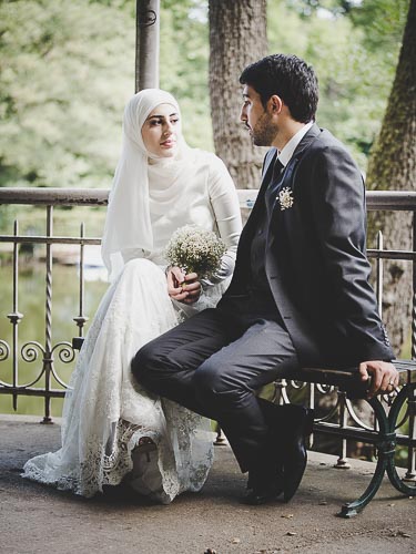 Brautschleier in Ivory