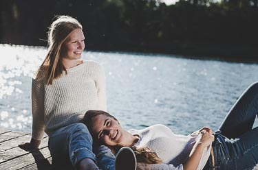 Freundinnen Shooting Fabienne & Kassi - Rhein 2015